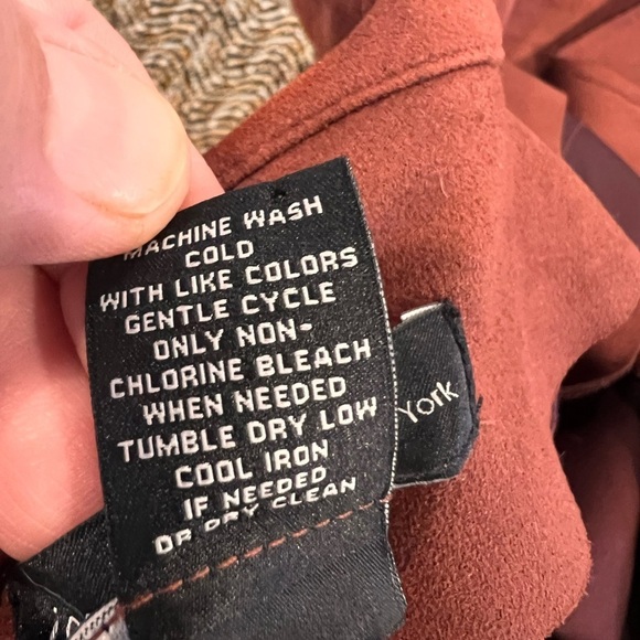 Joan Vass Faux Suede Brown Sleeveless Vest size small - Picture 6 of 6